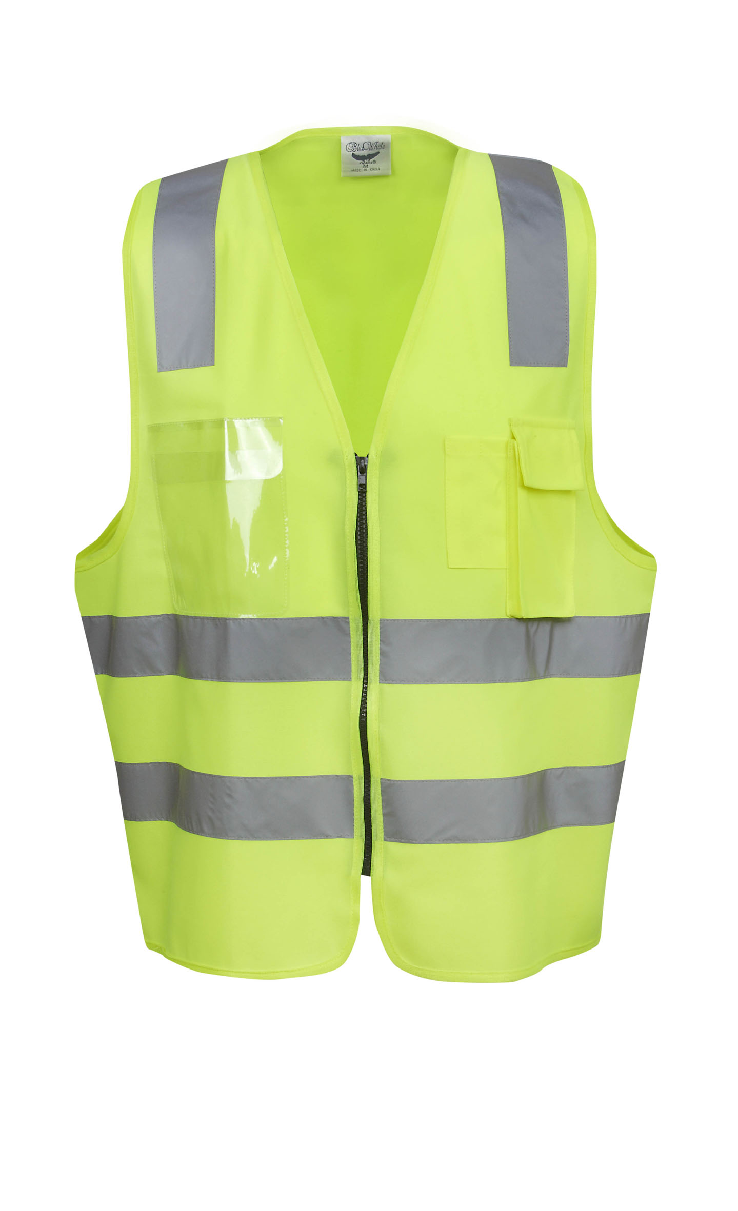 Blue Whale Executive Zip/Pockets Day/Night Hi Vis Safety Vest (V85 ...